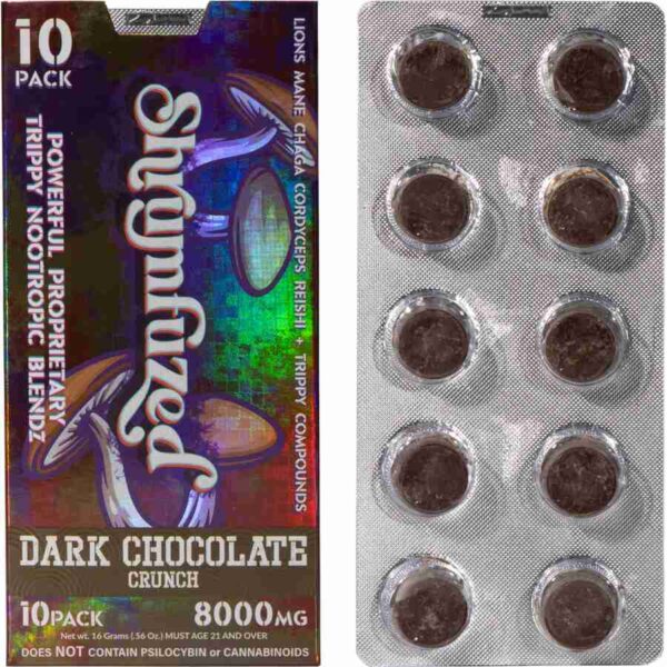 Shrumfuzed Nootropic Trippy Psychedelic Mushroom Chocolate 10pc