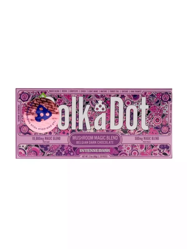 Buy Intense Dark PolkaDot Magic Mushroom Belgian Dark Chocolate