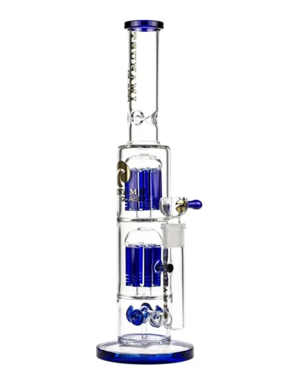 Buy 15″ Tsunami Button Double 8 Arm Tree Perc Water Pipe