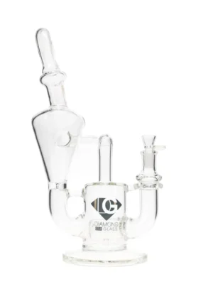 16″ Omega Recycler Water Pipe by Diamond Glass