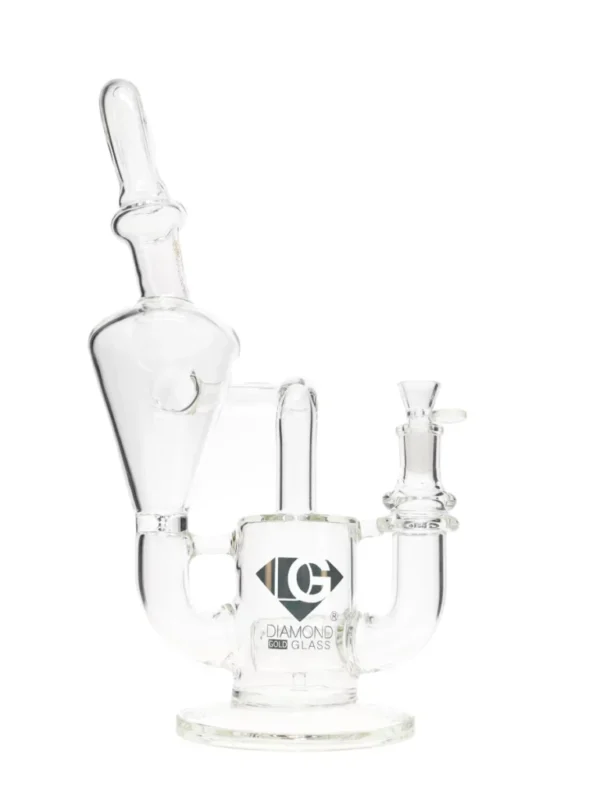 16″ Omega Recycler Water Pipe by Diamond Glass